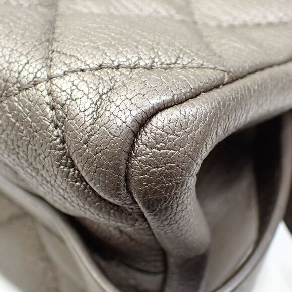 Pre Loved chanel Classic Shoulder Bag Quilted Lambskin Women Grey Shoulder Bags - Picture 6 of 8